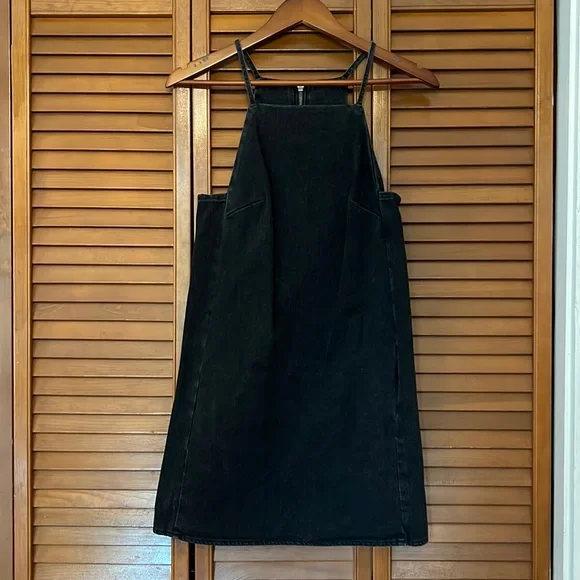 topshop denim mini dress Topshop denim mini shift dress in mid blue